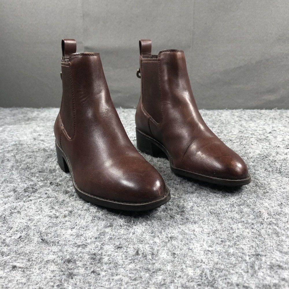 Cole Haan Grand.OS Boots Womens 6 B Brown Leather Waterproof Chelsea Ankle